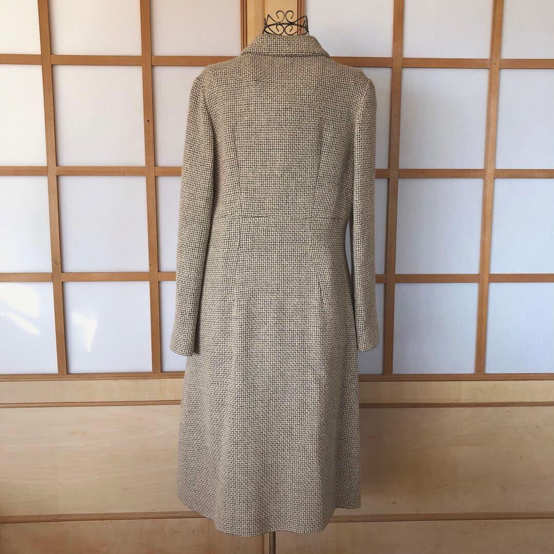 美品　シビラ　レディース　ウール　ロング　コート　アウター　ベージュ　黒　M