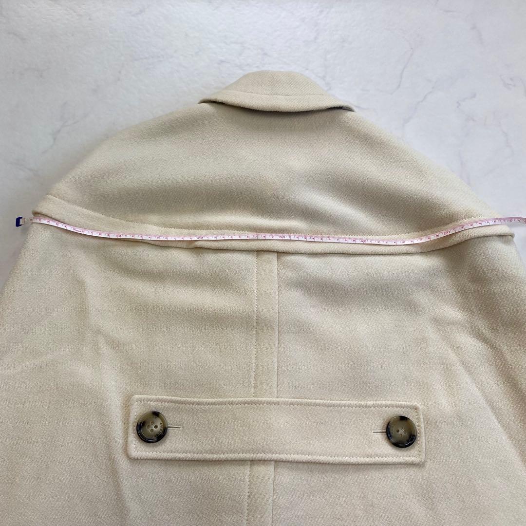 希少★BURBERRYロンドン ポンチョ ケープコート カシミヤ混 XL相当