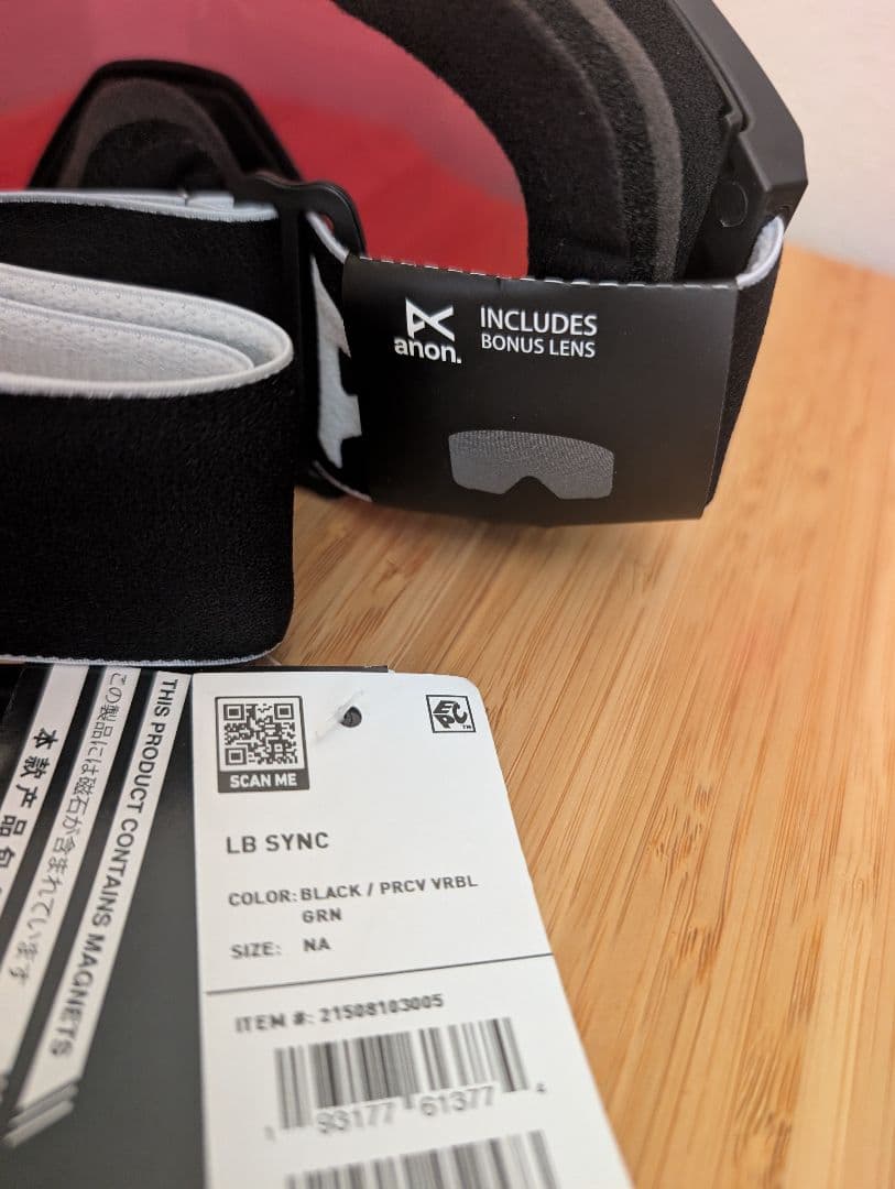 ⑥anon.Sync Low Bridge Fit Goggles+B.lens