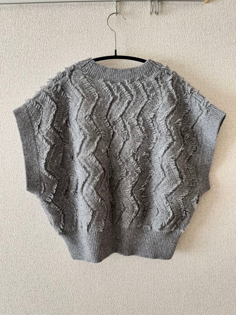 【LOEFF】ウェーブ フリンジ ベスト