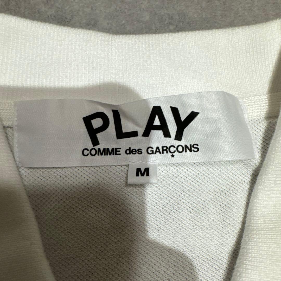 極美品 プレイコムデギャルソン　黒ハートポロシャツ　Mサイズ　日本正規店購入