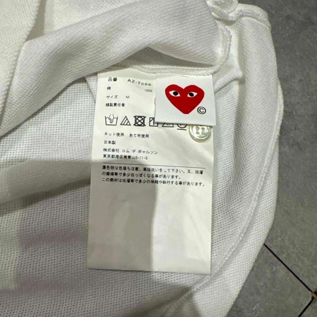 極美品 プレイコムデギャルソン　黒ハートポロシャツ　Mサイズ　日本正規店購入