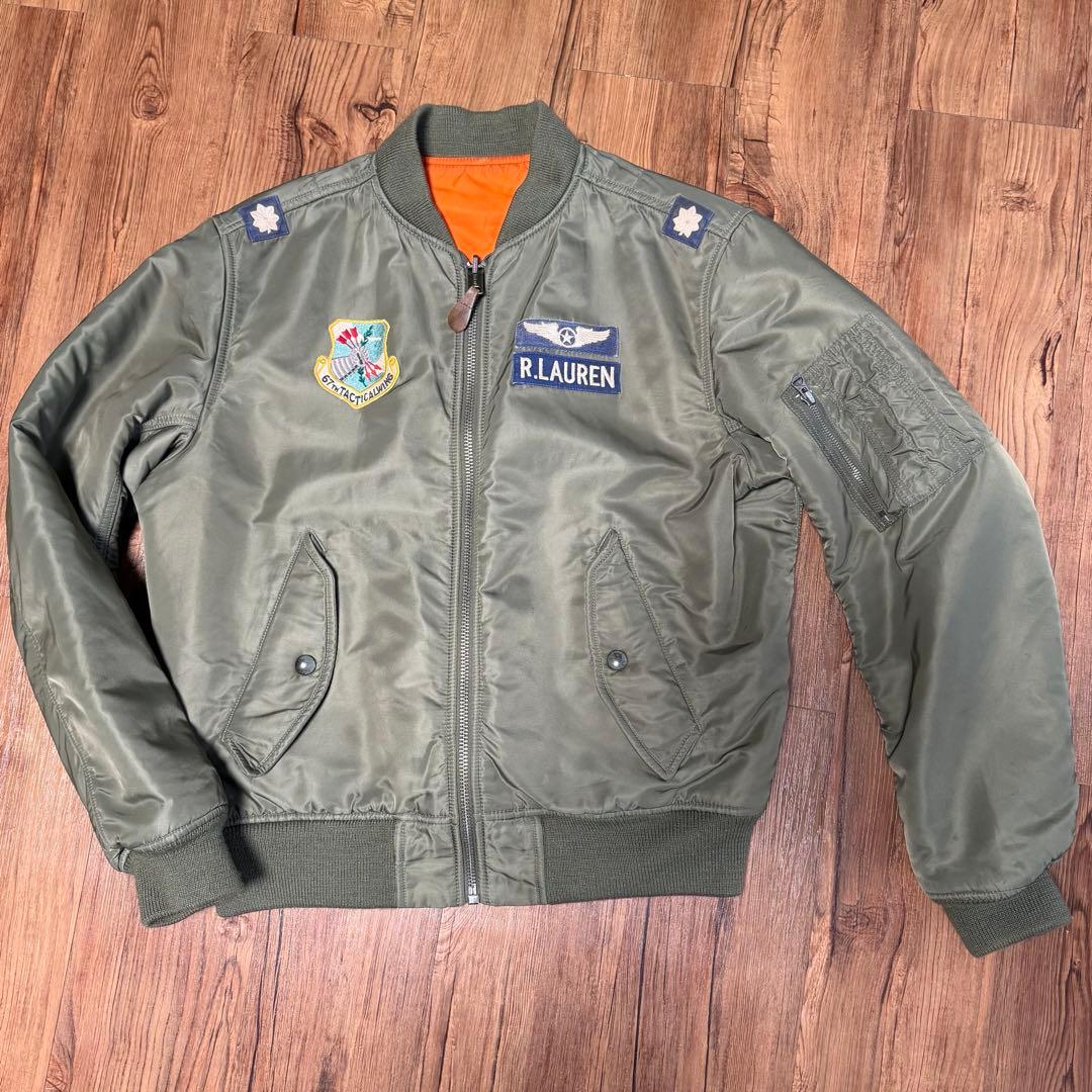 ポロラルフローレン MA-1 フライトジャケット オリーブグリーン　Mサイズ