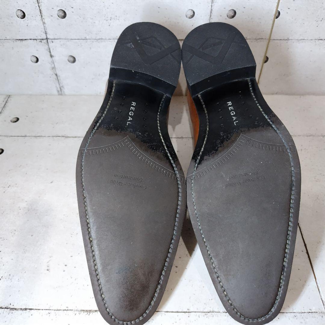 リーガル ストレートチップ 25.5cm ブラウン 革靴 ビジネス 315R　茶