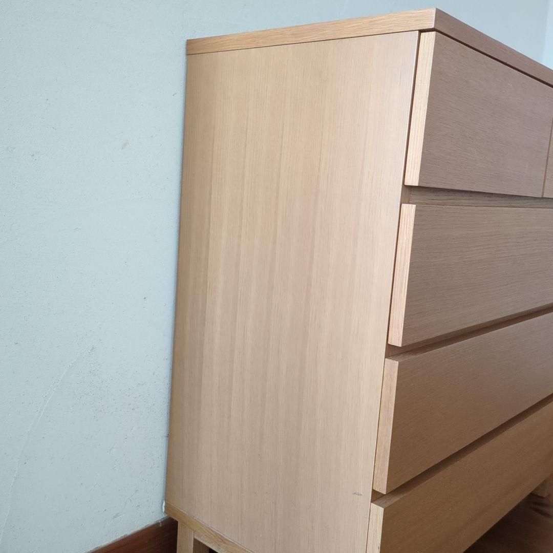 【送料込み】無印良品　オーク材チェスト4段　シンプル　人気家具　引き出し