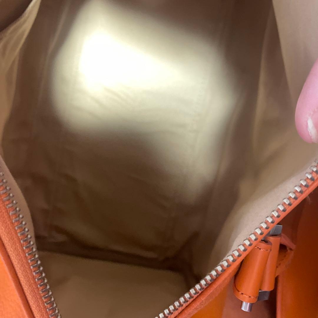 MBハイエンド レザーショルダーバッグ オレンジ