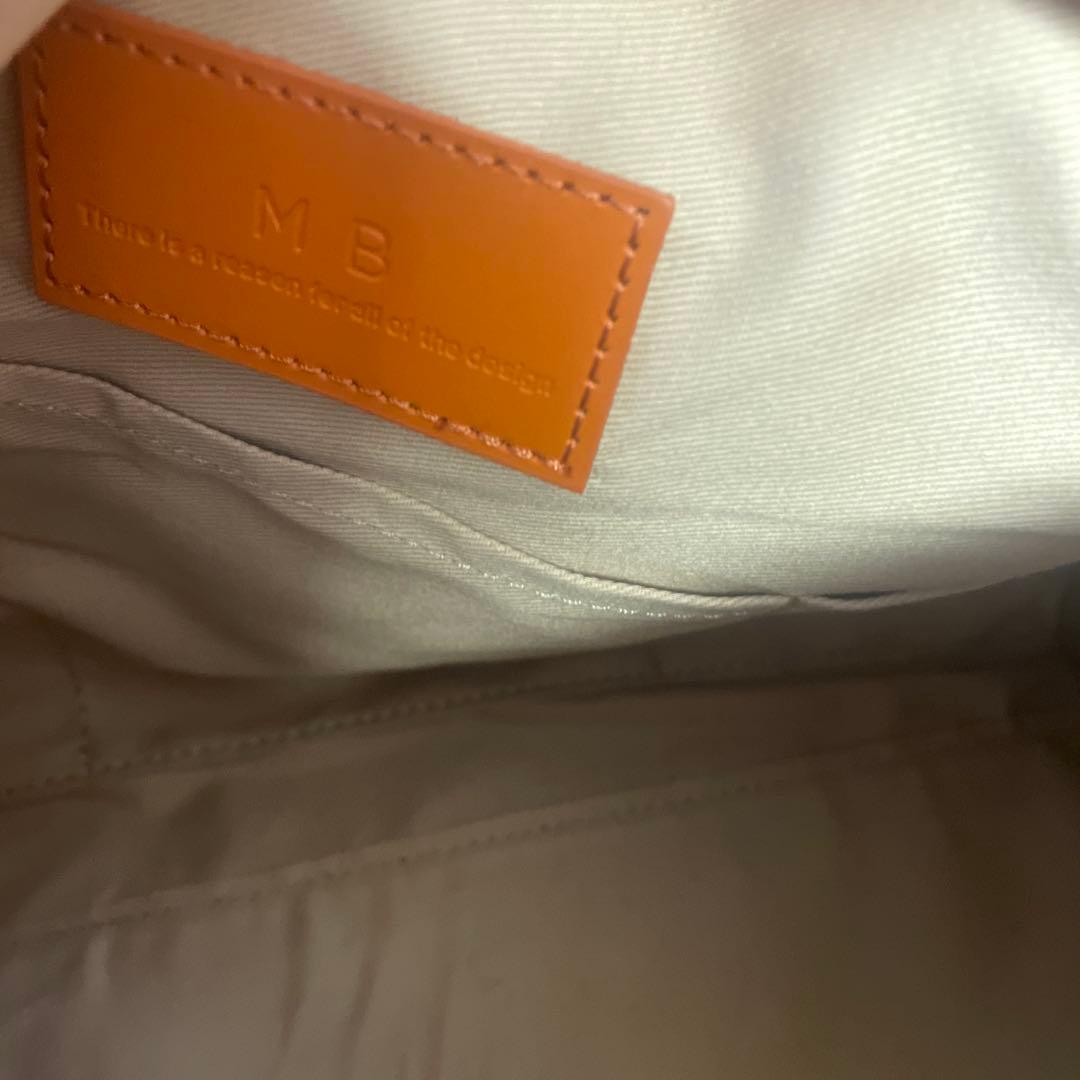 MBハイエンド レザーショルダーバッグ オレンジ