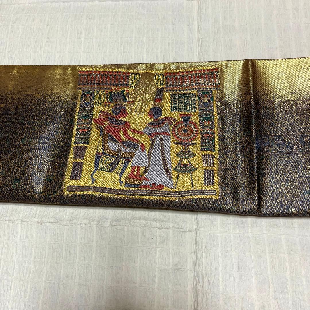 【中古品☆正絹】美品！西陣！袋帯　コプト柄