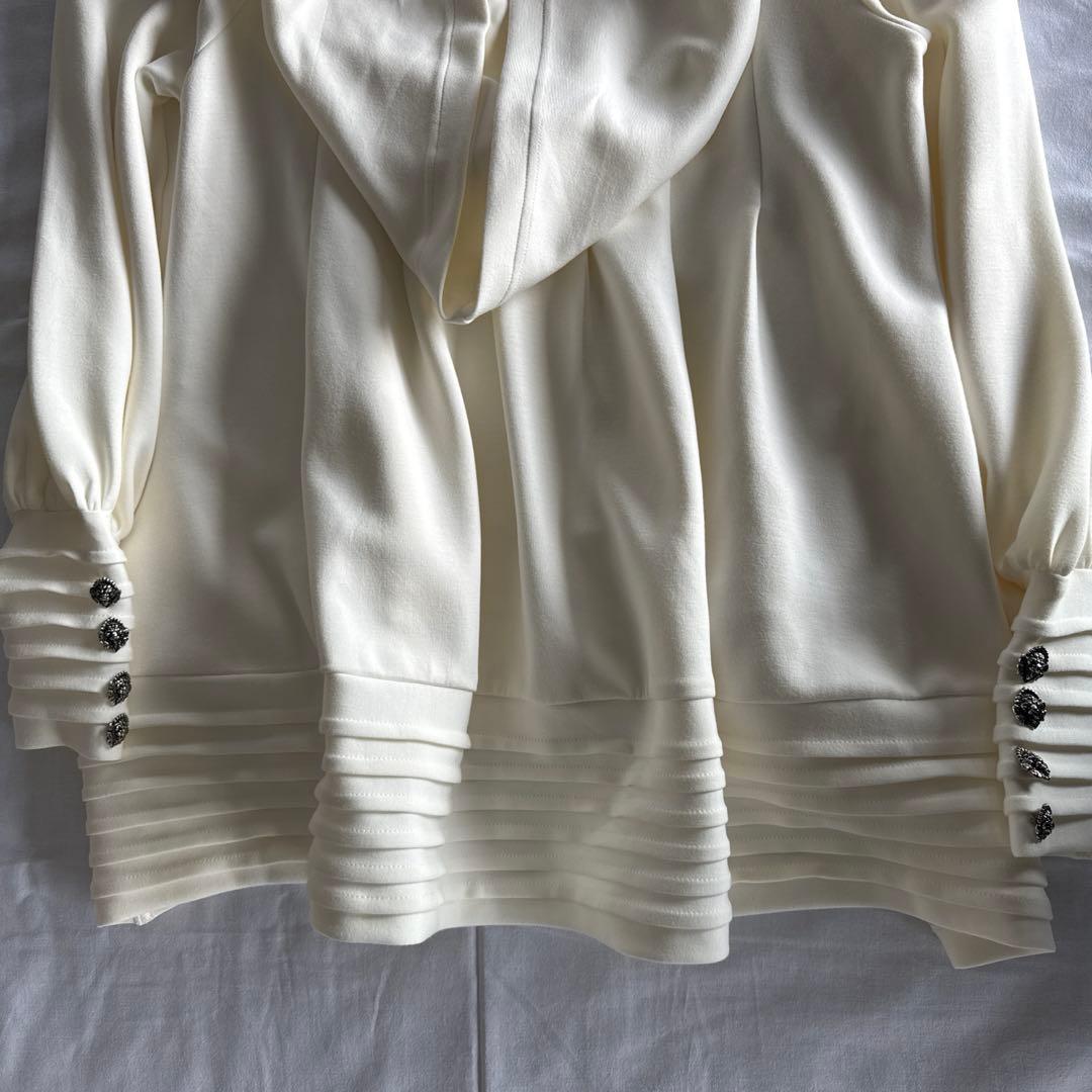 Vaqutaux フライトジャージフードカットソー