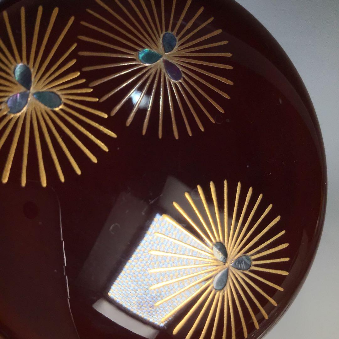 Ｍ７５４　中棗　『加賀蒔絵師　田中宗凌作』『溜塗』『唐松蒔絵』　共箱　茶道具