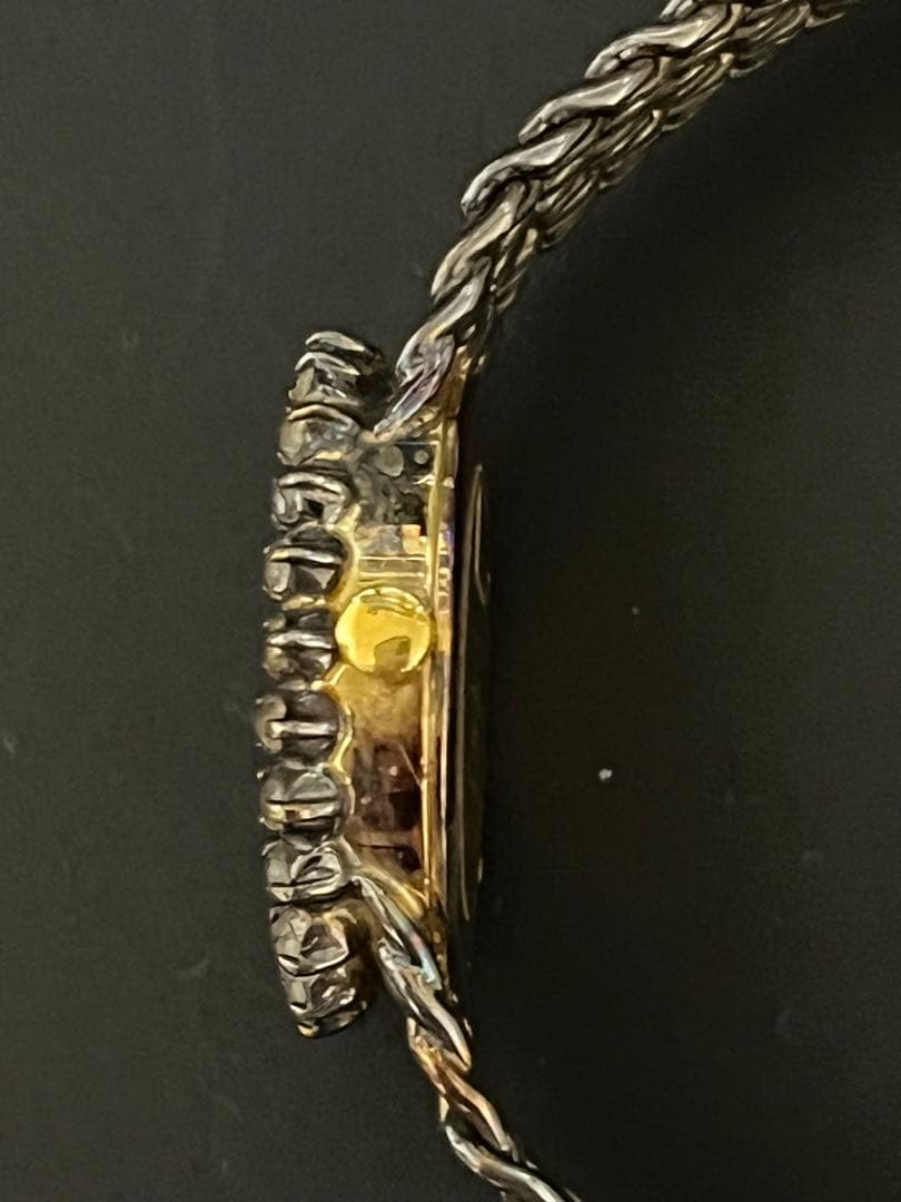 WALTHAM ウォルサム ダイヤ風ベゼル クォーツ腕時計 シルバー925