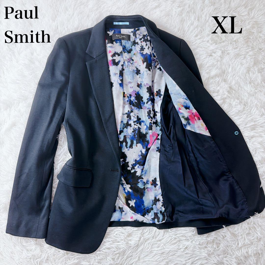 Paul Smith Black 大きいサイズ 裏地 花柄 テーラードジャケット