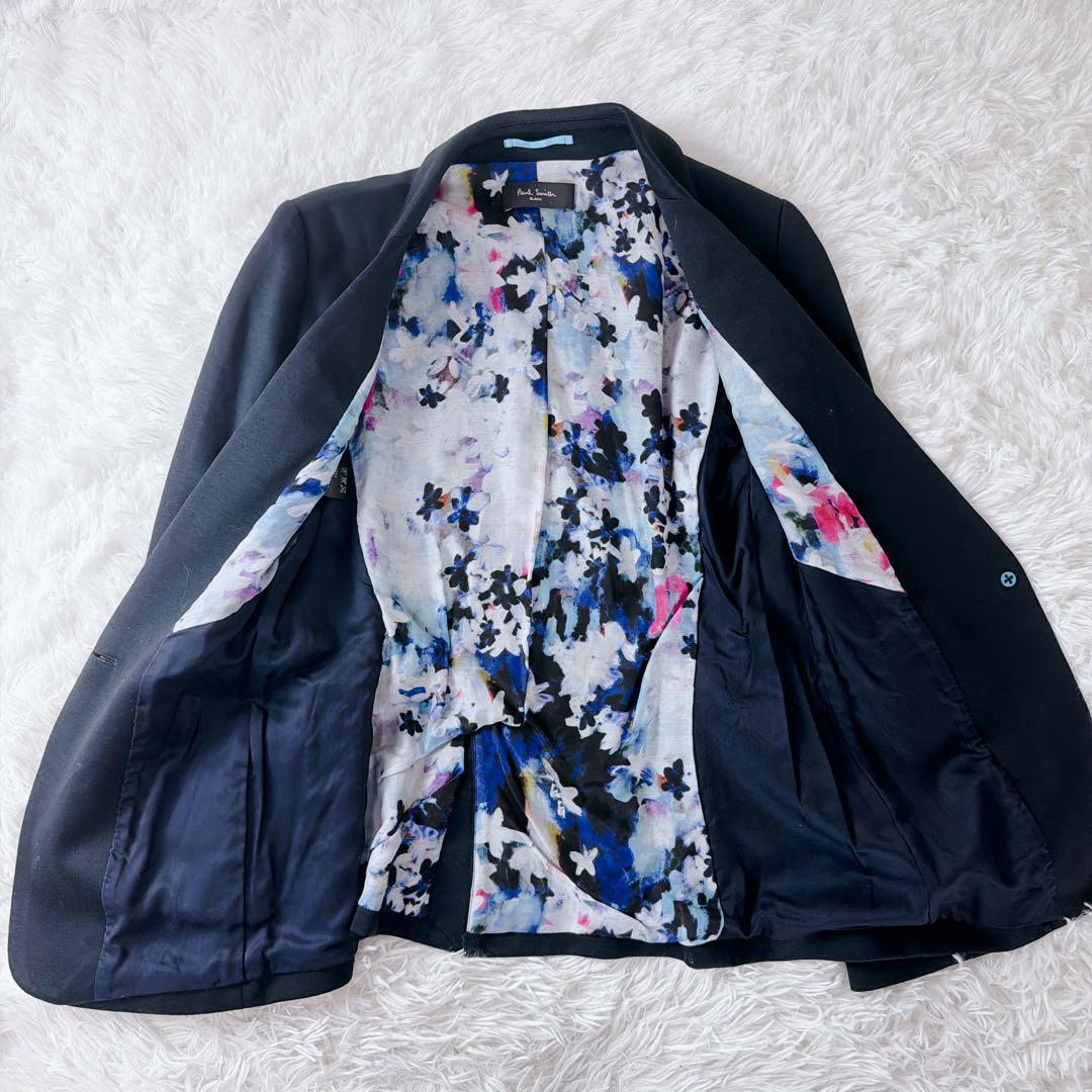 Paul Smith Black 大きいサイズ 裏地 花柄 テーラードジャケット