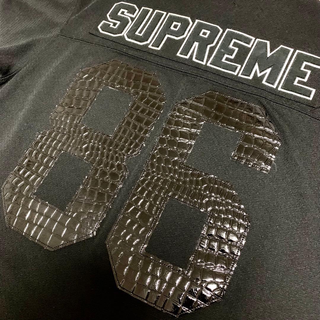 美品 Supreme メッシュTシャツ　フットボールジャージ　 クロコ型押　半袖