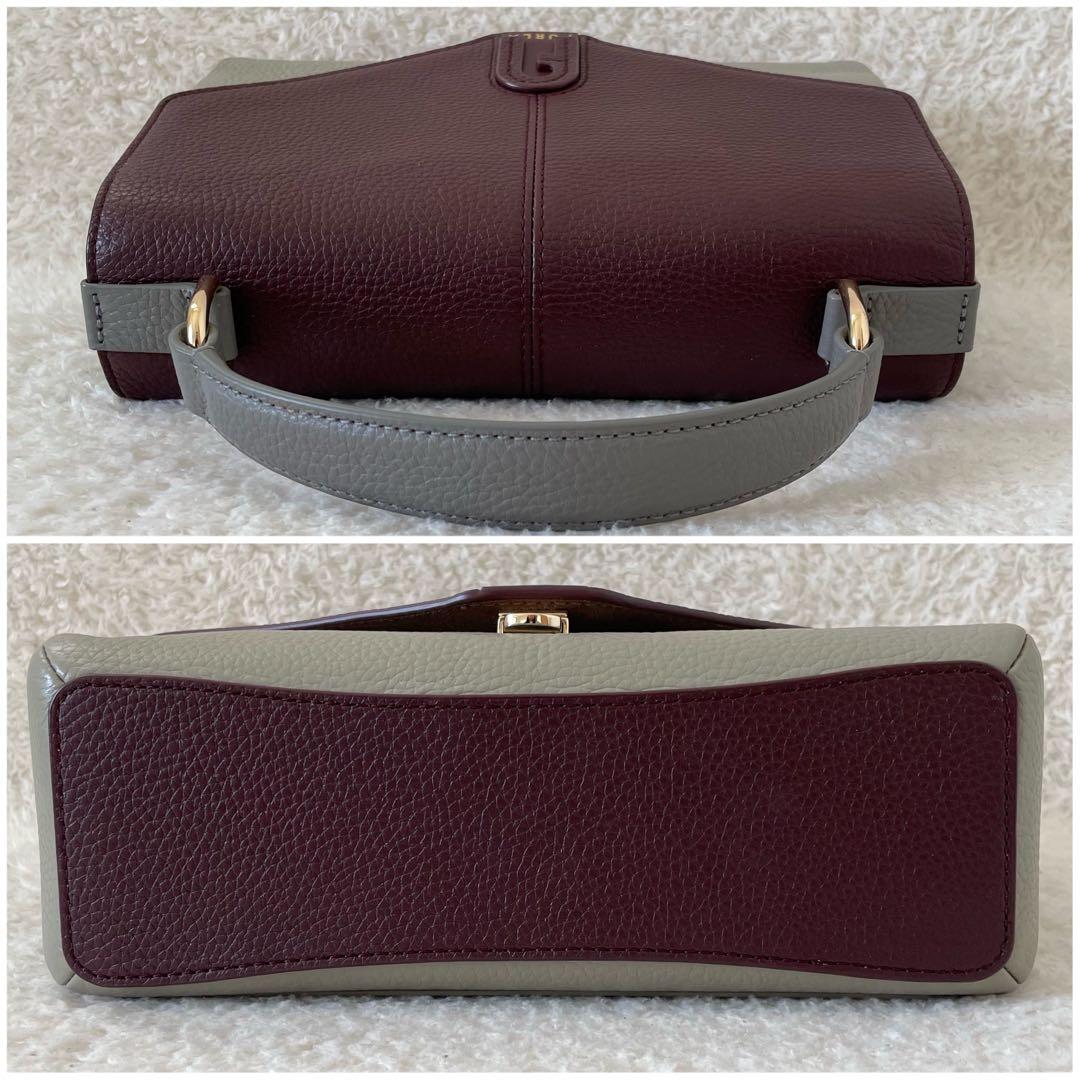 【美品】FURLA ショルダーバッグ ダフネ ハンドバッグ 2way バイカラー