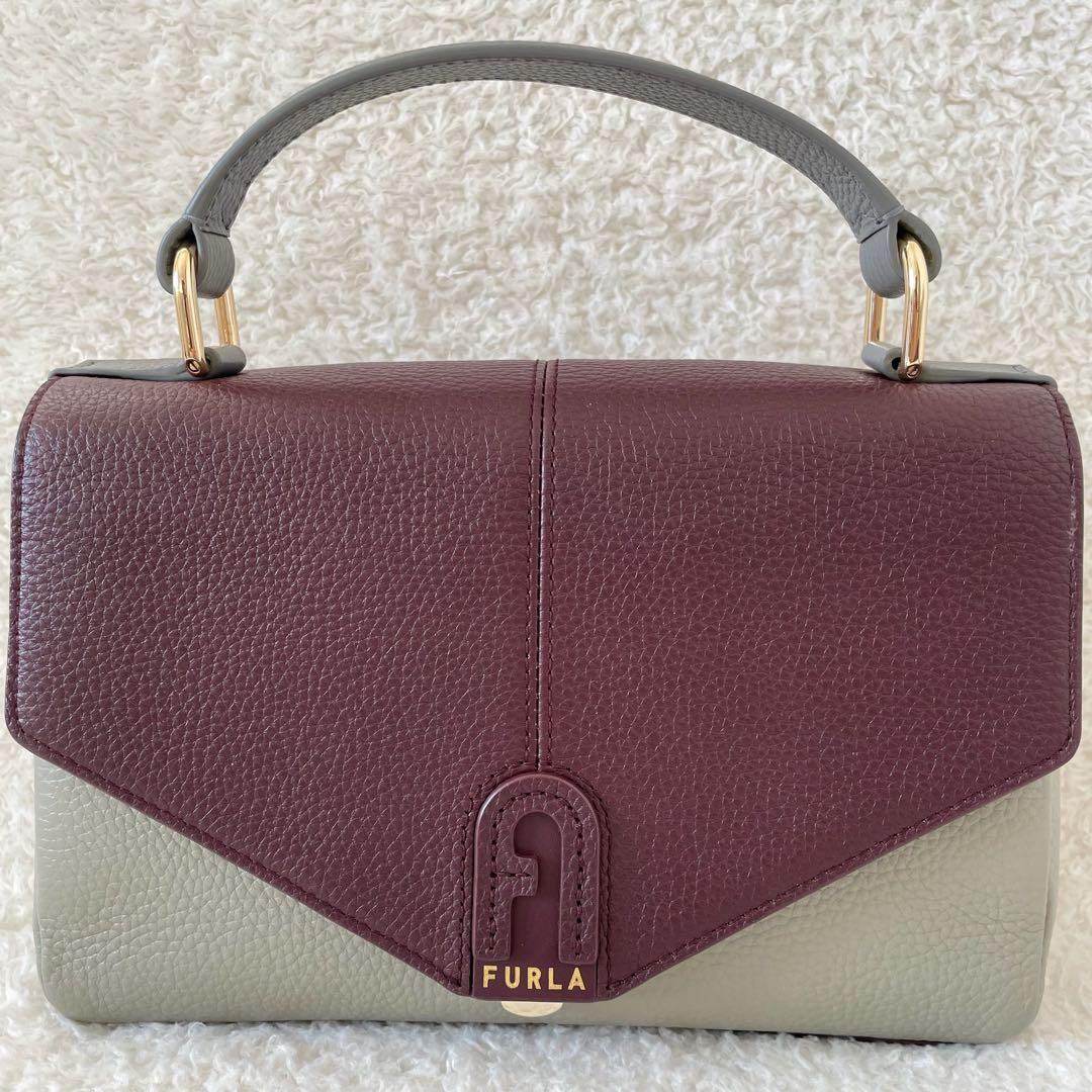 【美品】FURLA ショルダーバッグ ダフネ ハンドバッグ 2way バイカラー