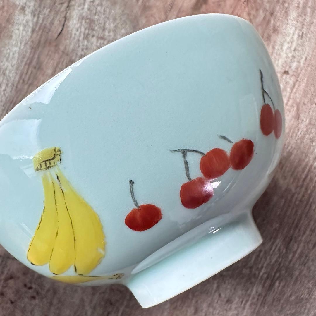 【希少】　清朝期　色絵　粉彩　果物　蟷螂　茶碗　鉢　唐物　中国古美術　古玩