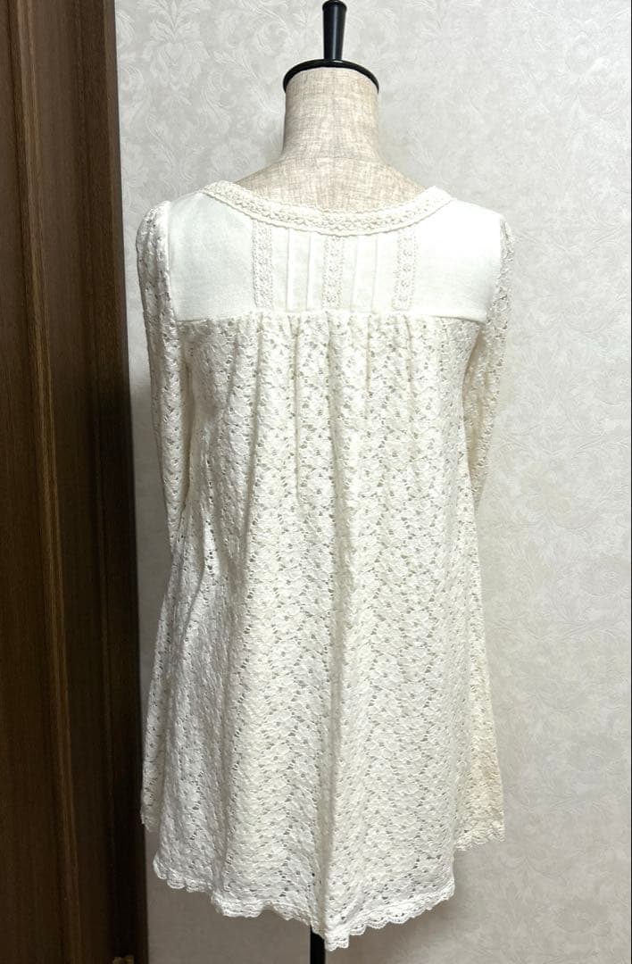 LIZ LISA リボン♡レース♡薔薇ボタン チュニック 新品未使用品❤︎可愛い系