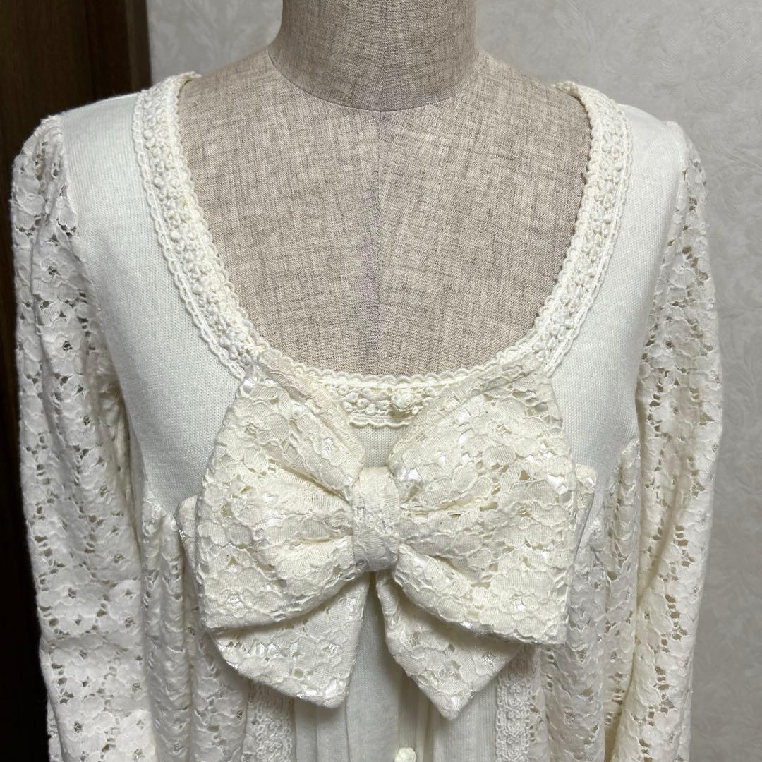 LIZ LISA リボン♡レース♡薔薇ボタン チュニック 新品未使用品❤︎可愛い系