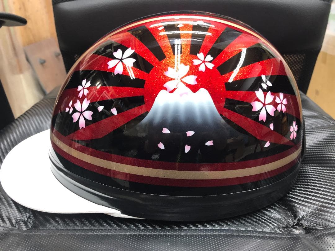 コルク半　カスタム　富士日章　三つボタン　黒赤　ラメ　桜　高級クリヤ送料無料