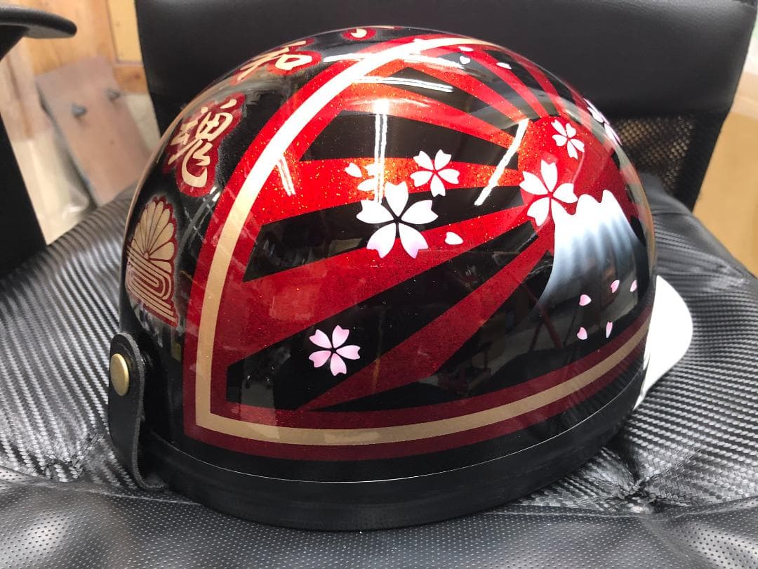 コルク半　カスタム　富士日章　三つボタン　黒赤　ラメ　桜　高級クリヤ送料無料