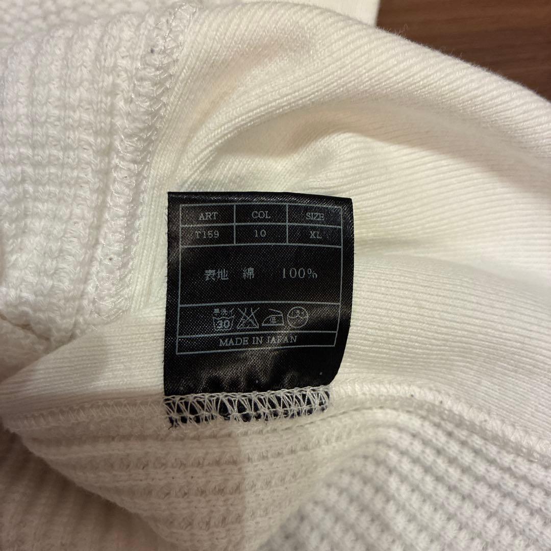 AKM コットンワッフルクルーネックカットソー XL