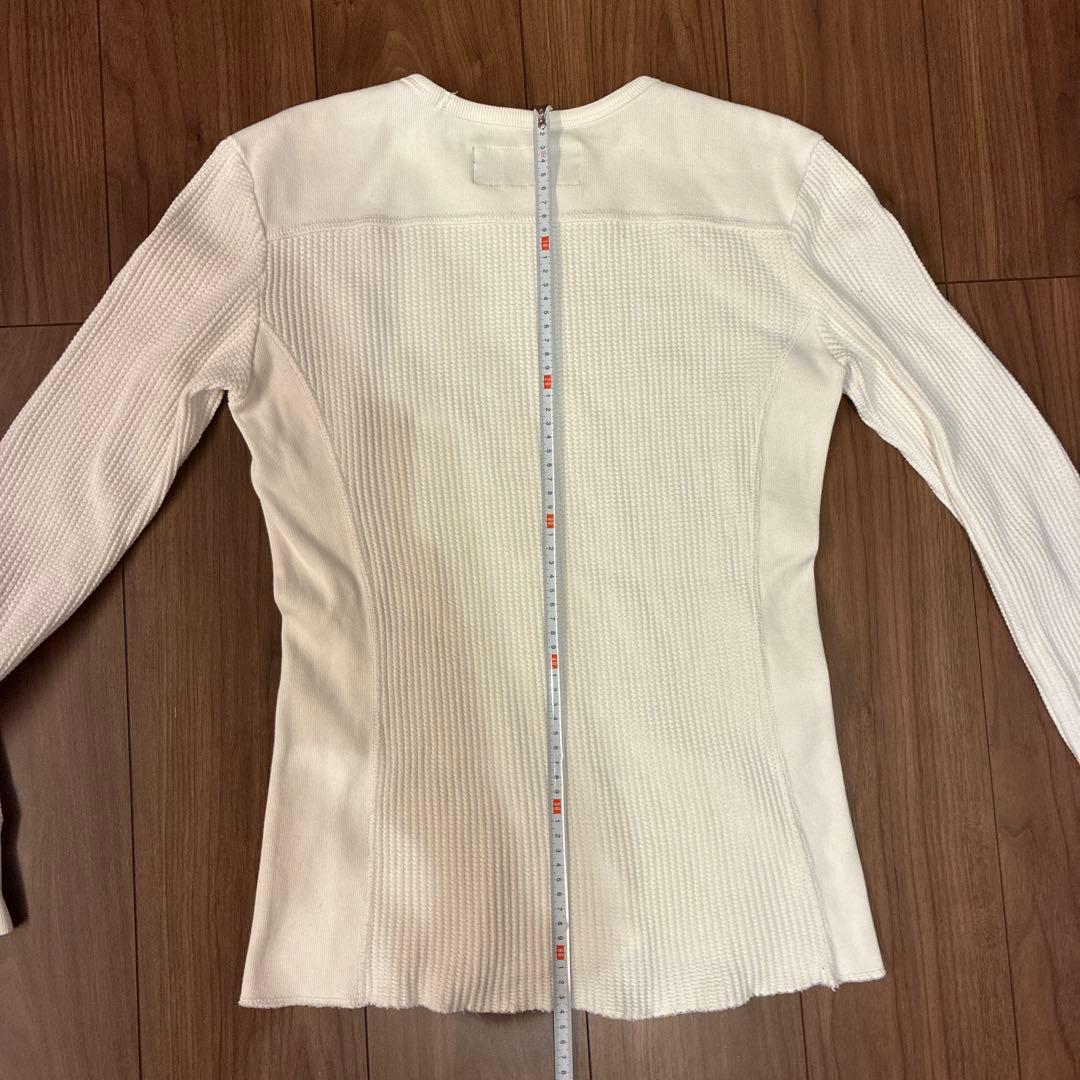 AKM コットンワッフルクルーネックカットソー XL