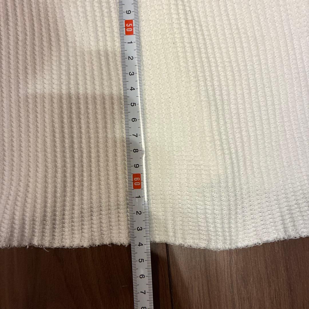 AKM コットンワッフルクルーネックカットソー XL