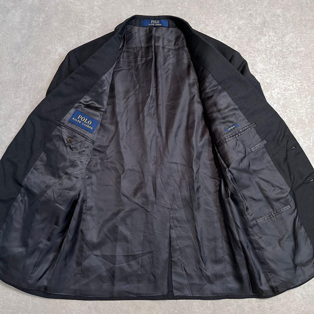【美品】ポロラルフローレン スーツセットアップ ベルトレス グレー 40S