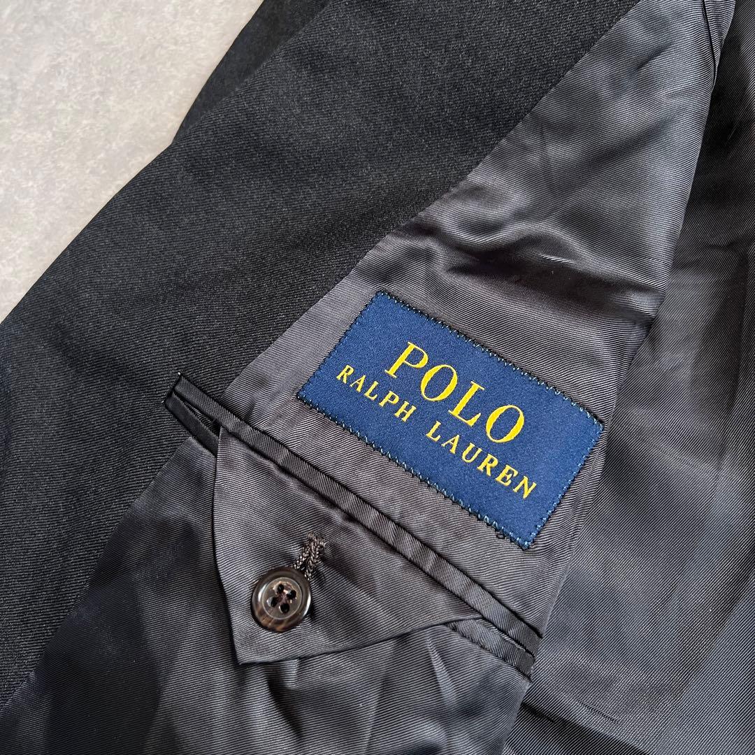 【美品】ポロラルフローレン スーツセットアップ ベルトレス グレー 40S