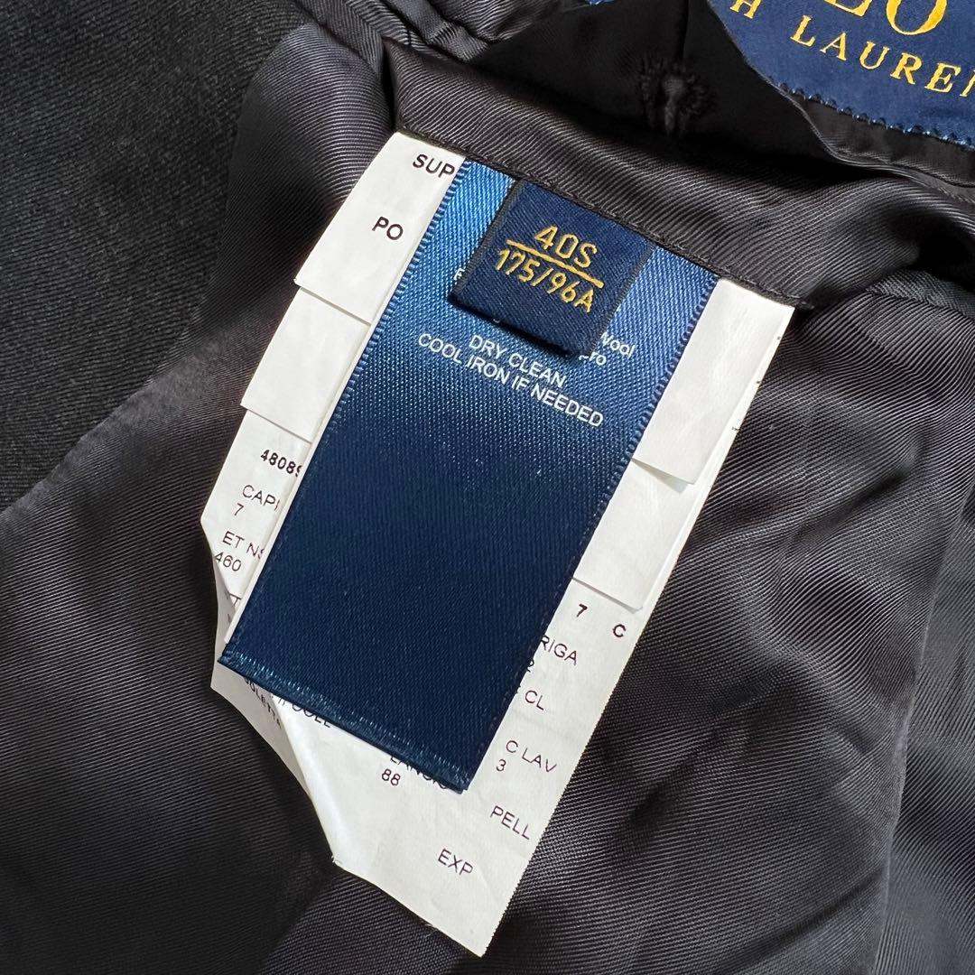 【美品】ポロラルフローレン スーツセットアップ ベルトレス グレー 40S