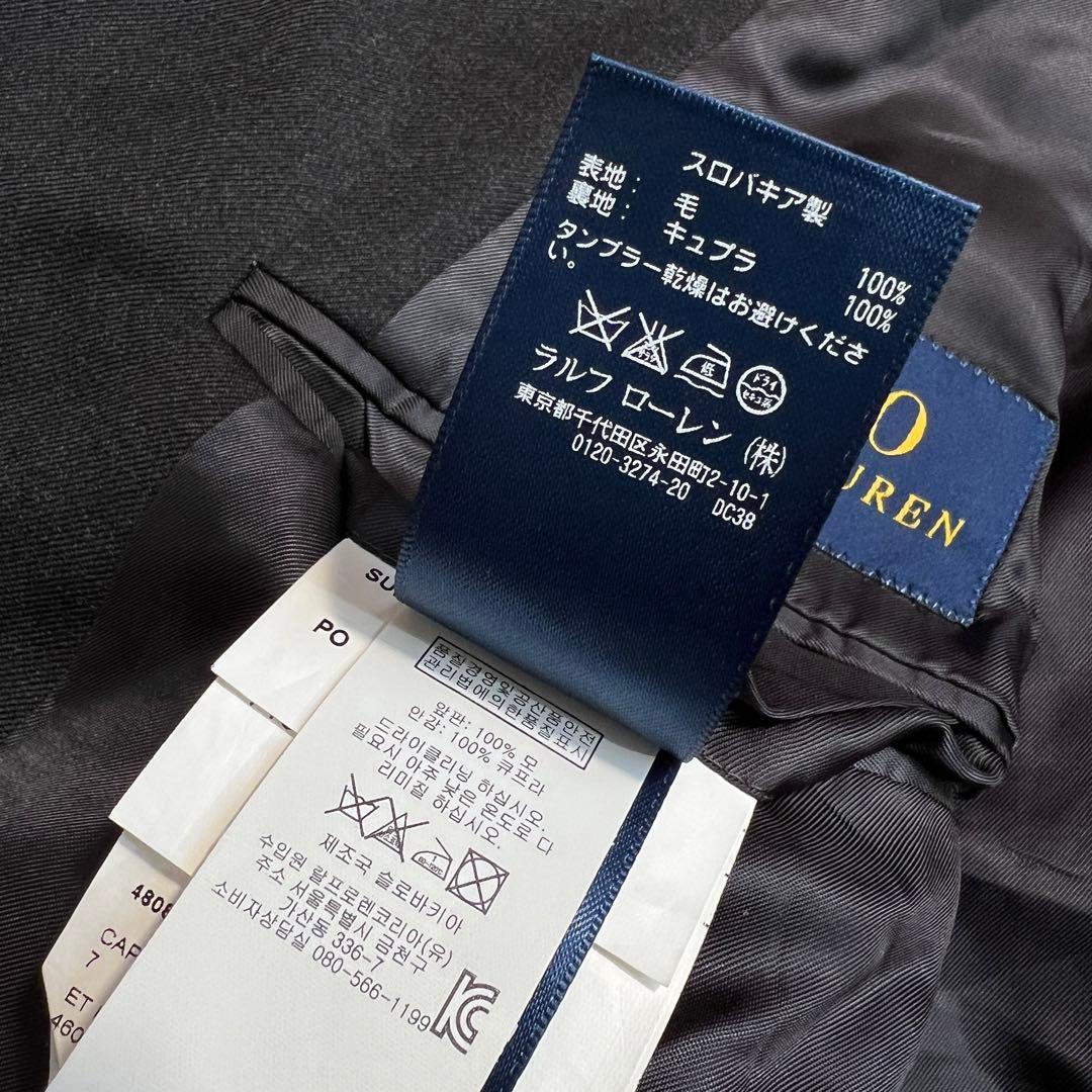 【美品】ポロラルフローレン スーツセットアップ ベルトレス グレー 40S