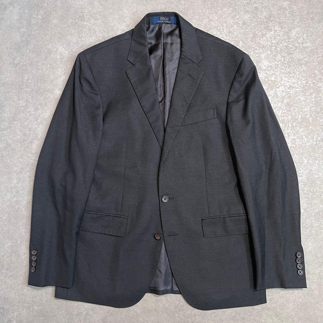 【美品】ポロラルフローレン スーツセットアップ ベルトレス グレー 40S