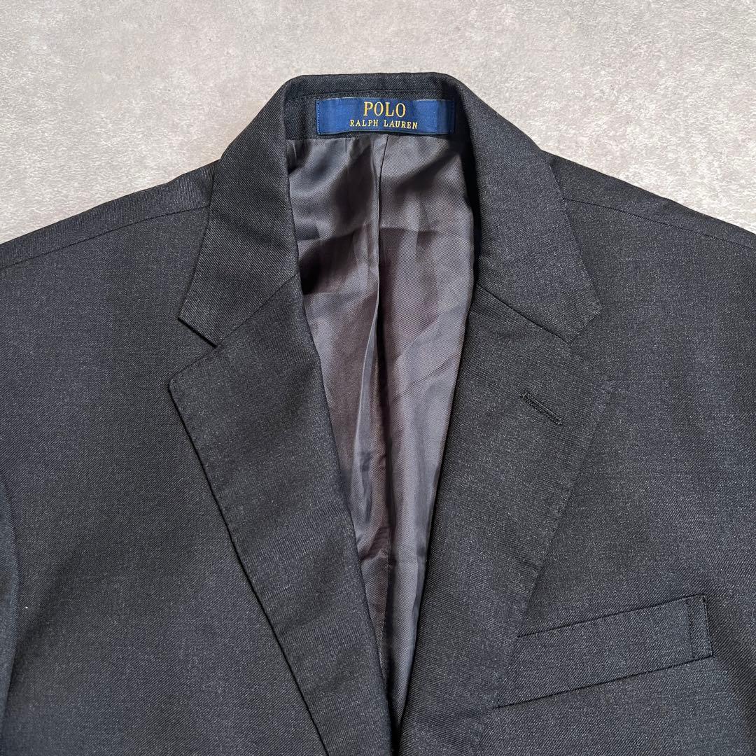 【美品】ポロラルフローレン スーツセットアップ ベルトレス グレー 40S