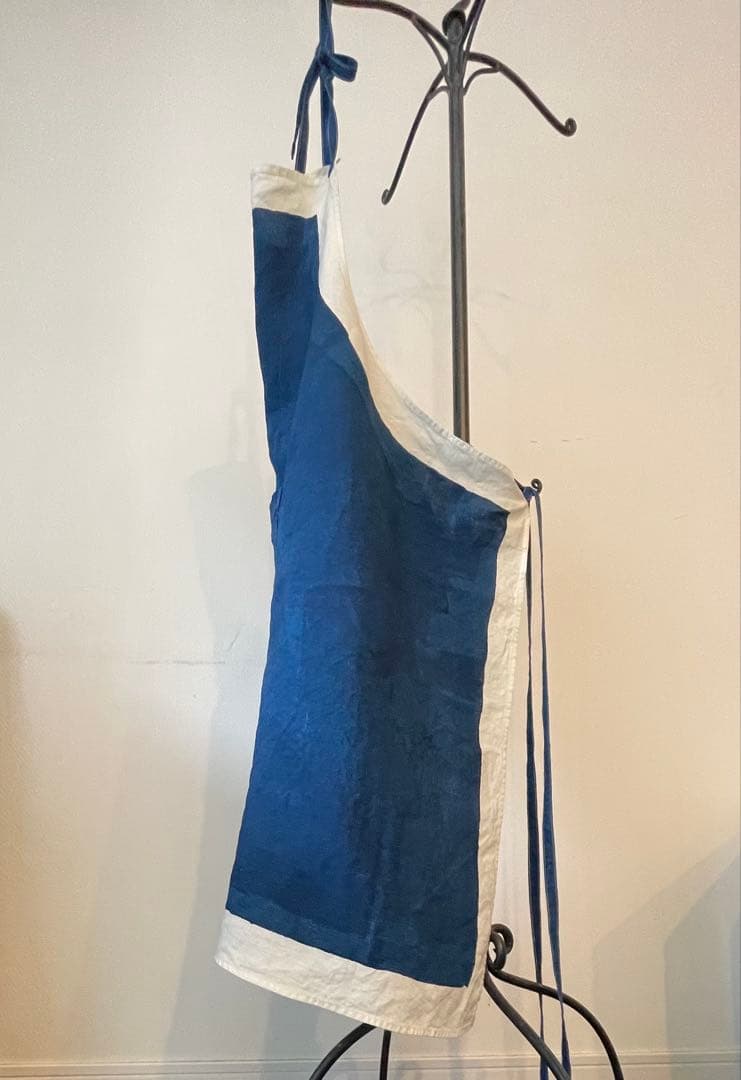 BERTOZZI ベルトッツィ エプロン リネン麻　イタリア製　ハンドペイント