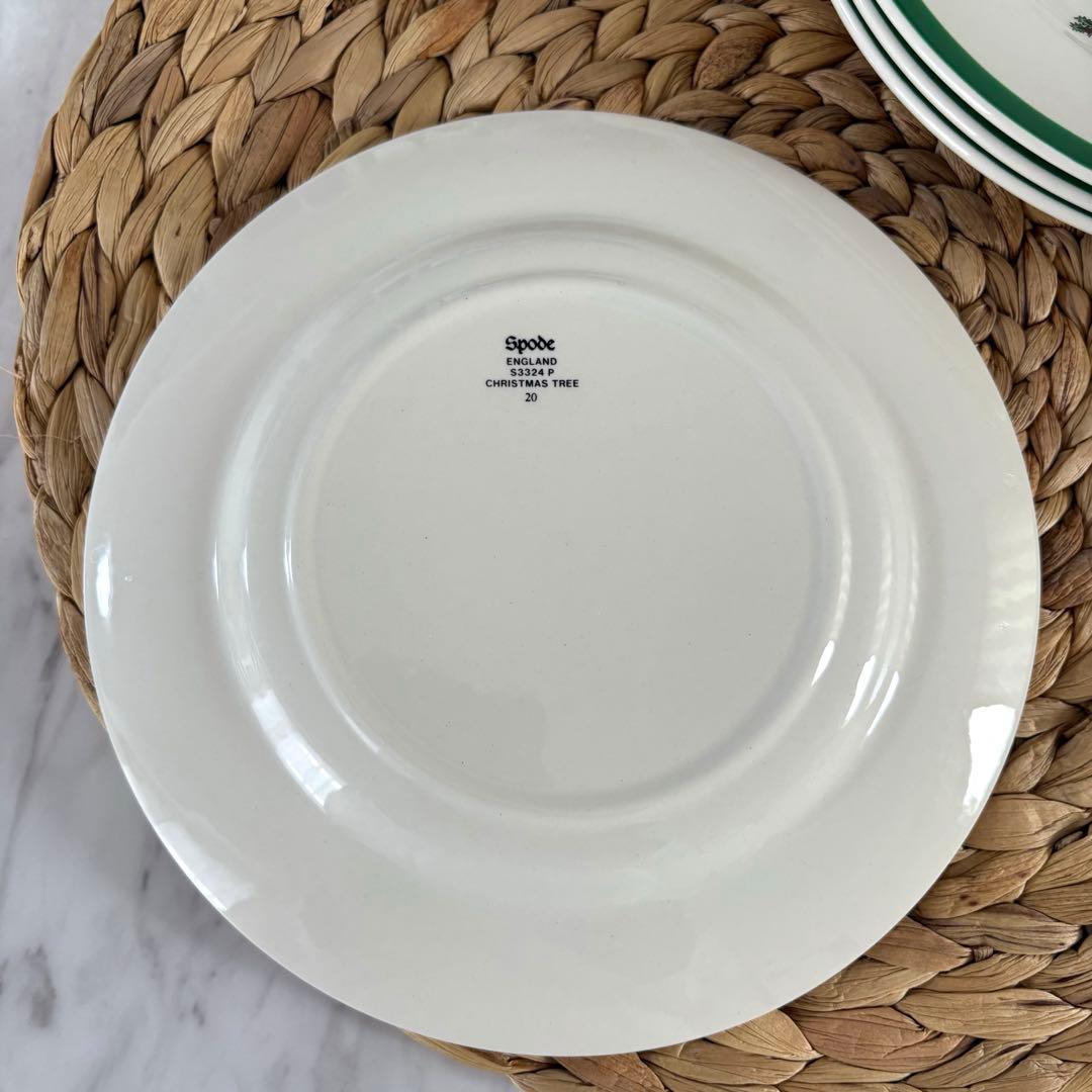 【箱付き・英国製】スポード　クリスマスツリー　サラダプレート　４点セット