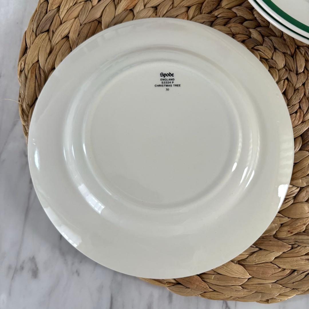 【箱付き・英国製】スポード　クリスマスツリー　サラダプレート　４点セット