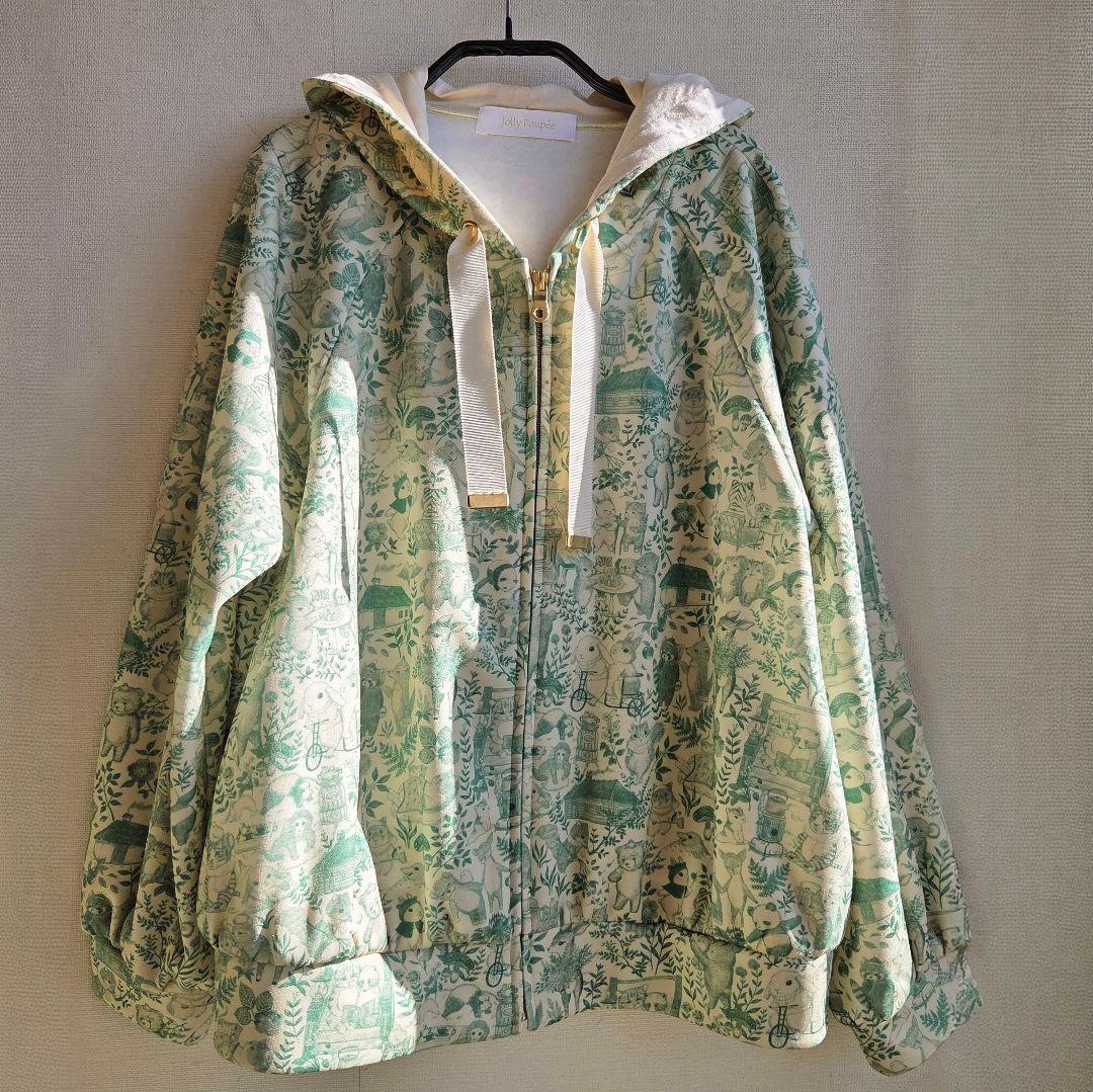 ジョリープッぺ【22fabric】ユキエモン　ダンボールニット　ラグランパーカー