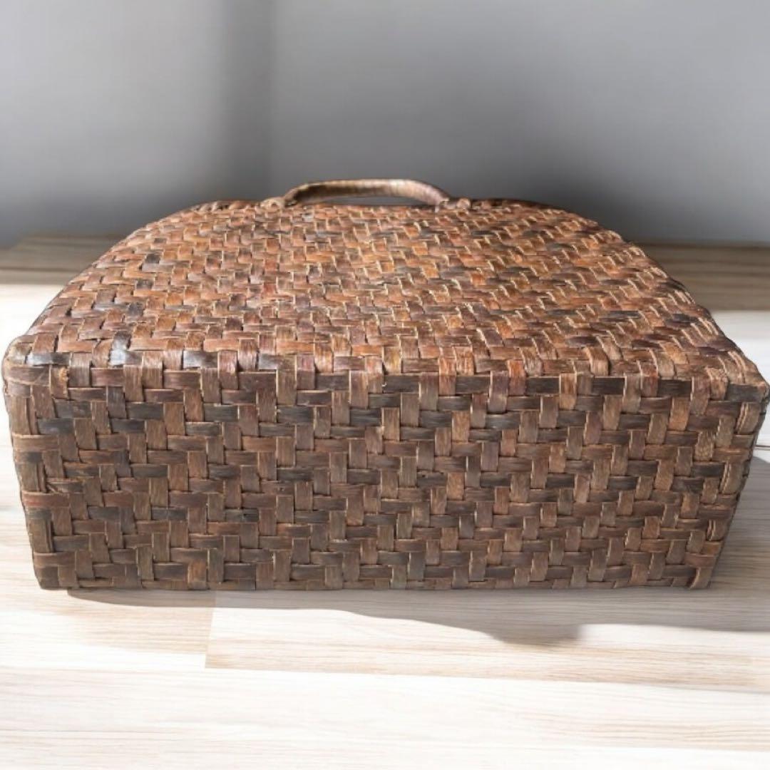 さんご様　アルカン 胡桃製　くるみ　かごバッグ 美品