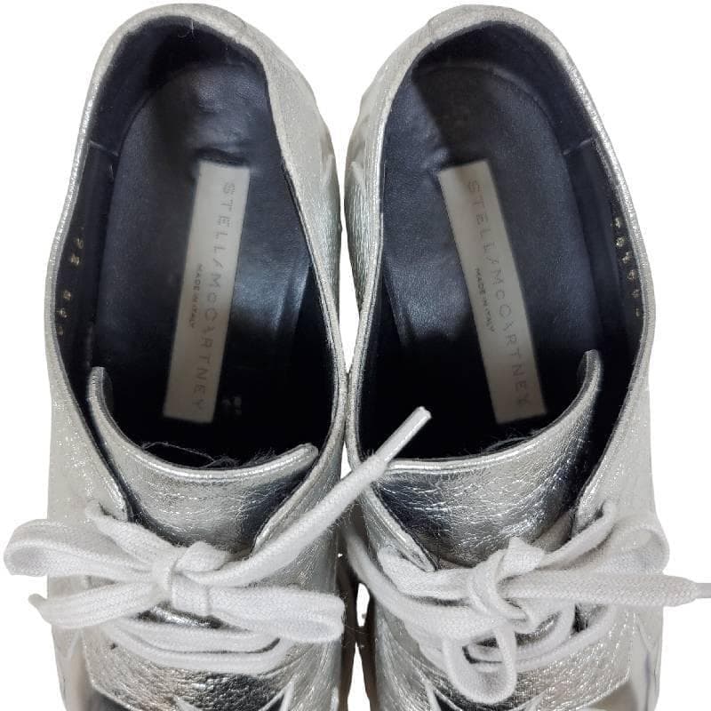 ステラマッカートニー　エリス　スター　レースアップ　厚底　シルバー　23.5