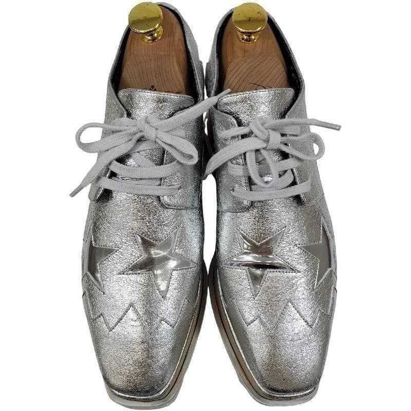 ステラマッカートニー　エリス　スター　レースアップ　厚底　シルバー　23.5