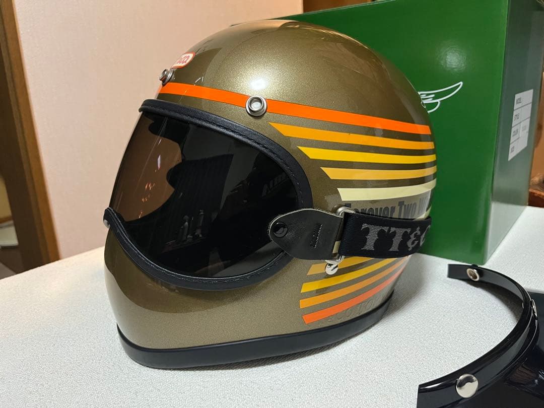 美品 tt&co トゥーカッター ゴールドレインボー　専用スモークシールド付