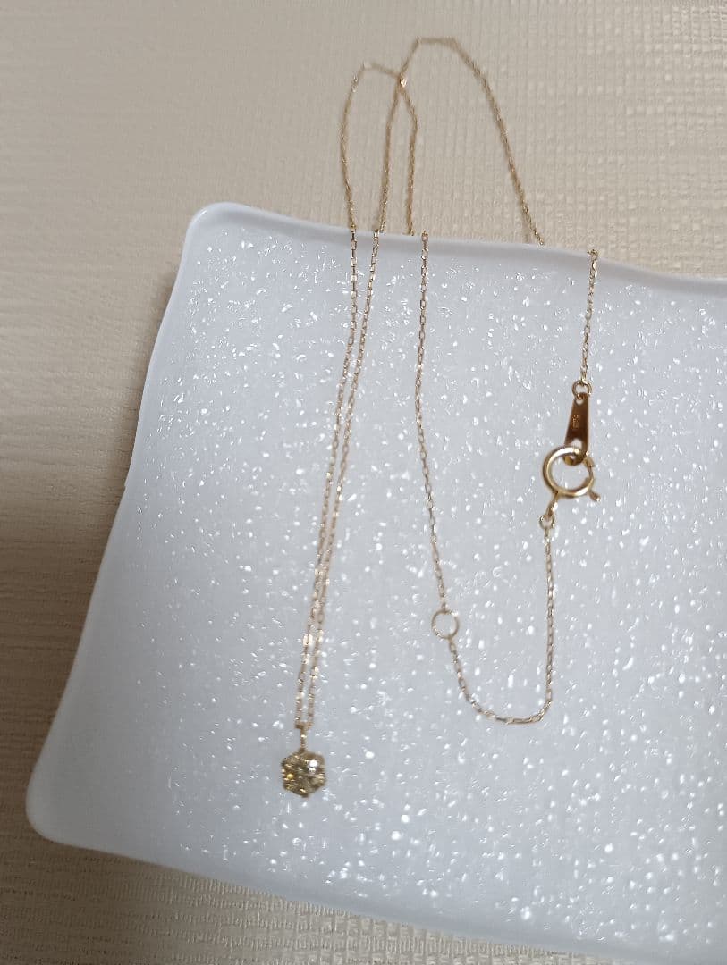 K18　ネックレス　ダイヤモンド　YG　イエローゴールド　新品未使用