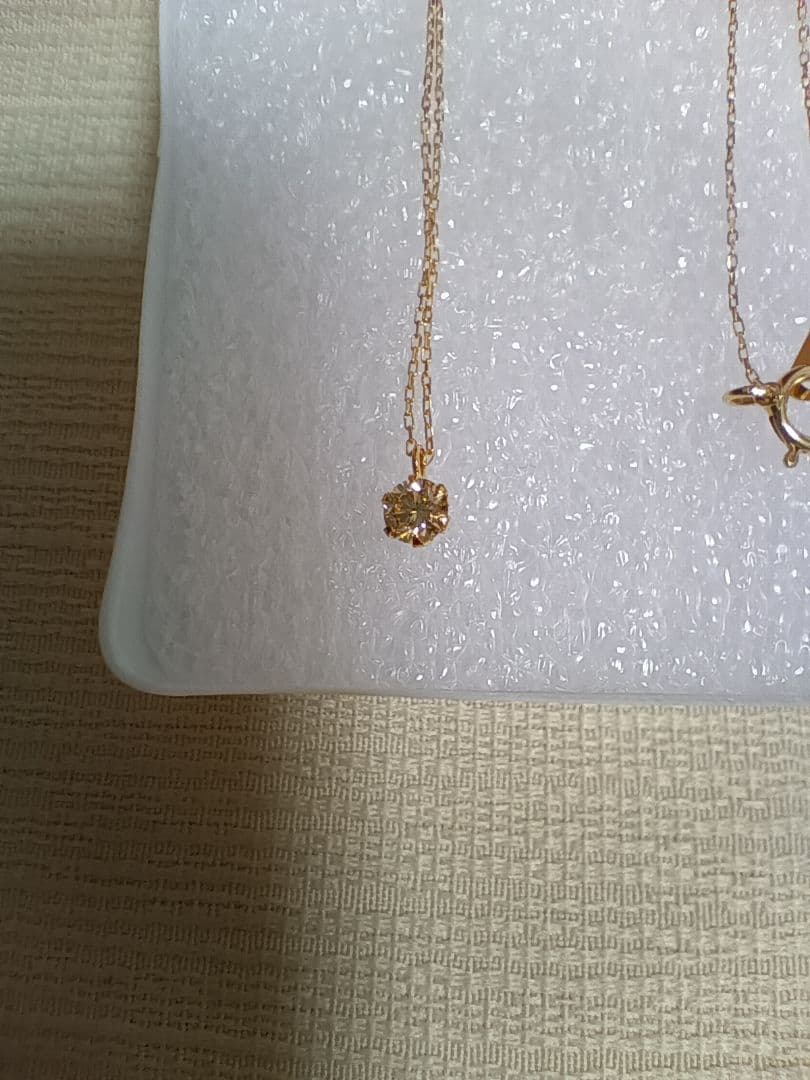 K18　ネックレス　ダイヤモンド　YG　イエローゴールド　新品未使用