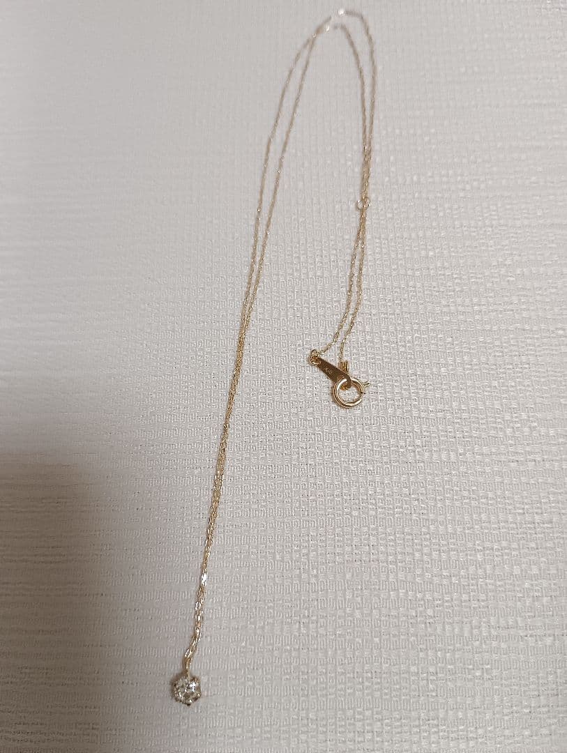 K18　ネックレス　ダイヤモンド　YG　イエローゴールド　新品未使用