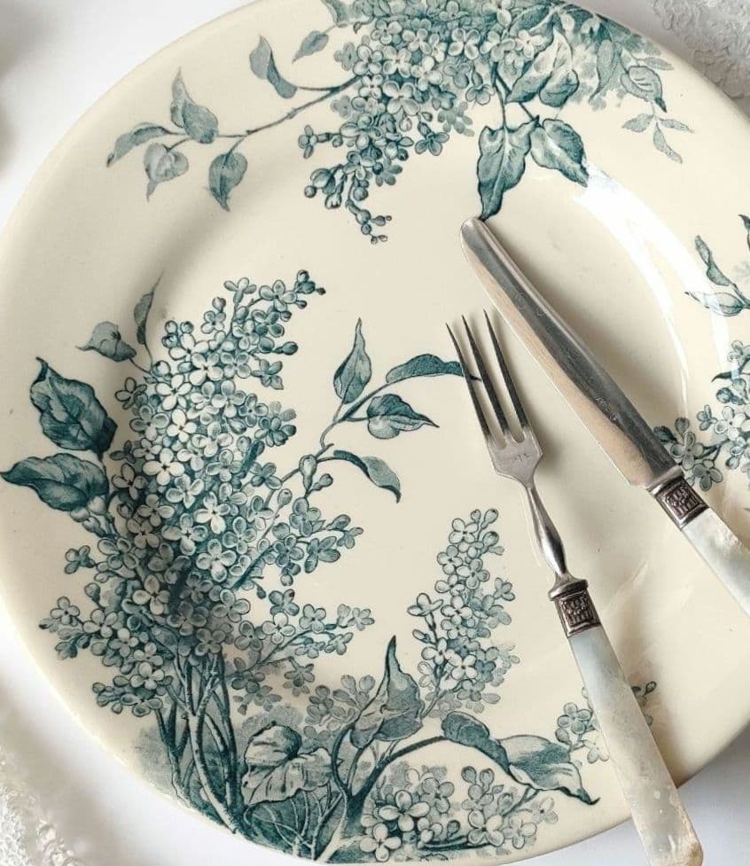 希少　美品　ジアン　LILAS 　平皿E　フランスアンティーク