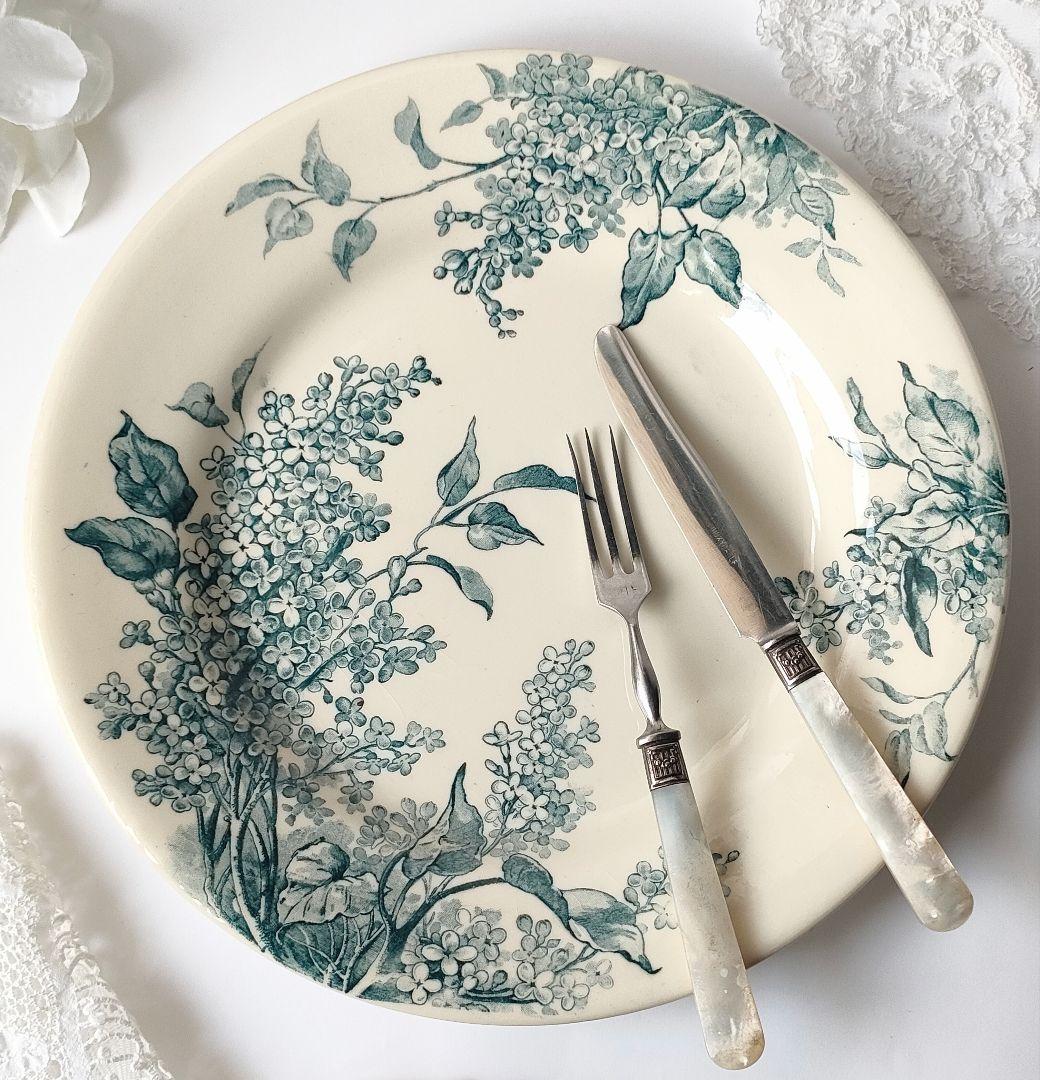 希少　美品　ジアン　LILAS 　平皿E　フランスアンティーク