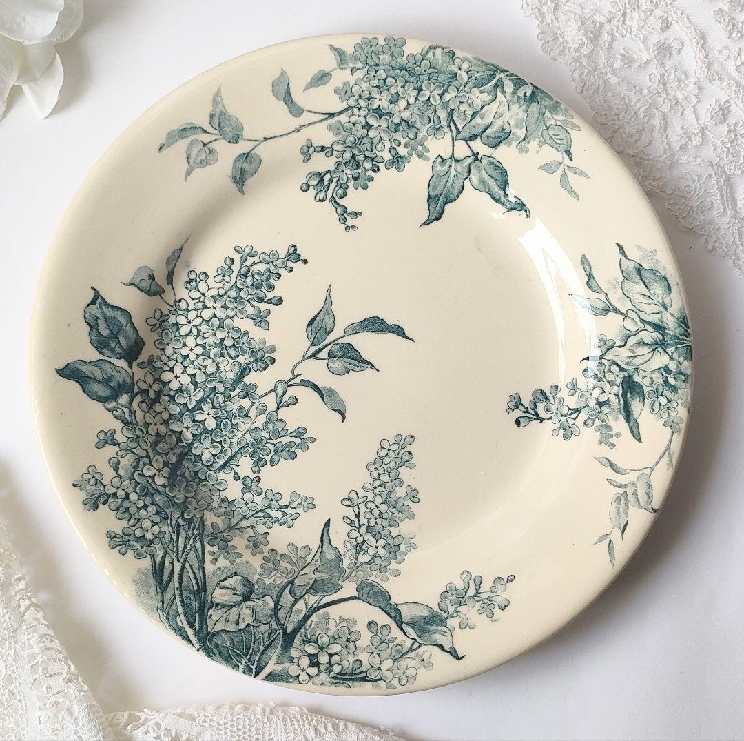 希少　美品　ジアン　LILAS 　平皿E　フランスアンティーク