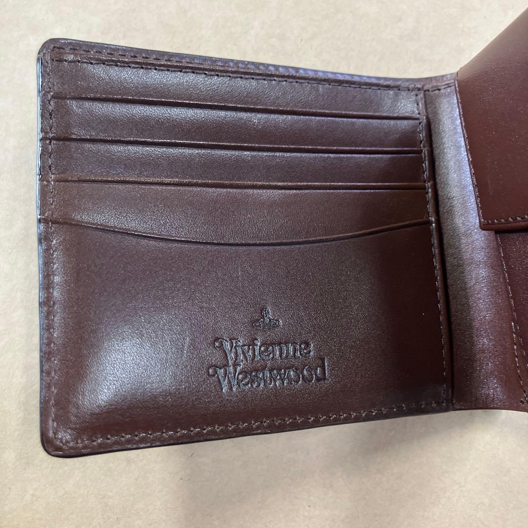 未使用品vivienne westwood2つ折り財布ブラウン