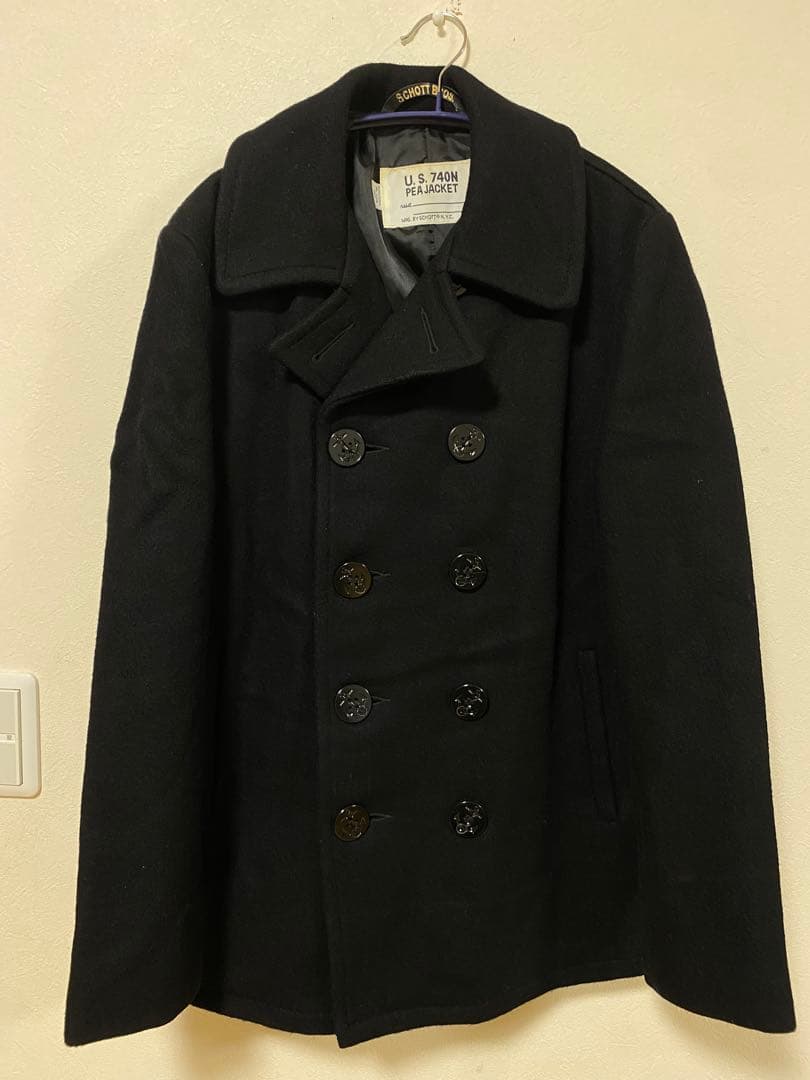 SCHOTT Bros. U.S. 740N PEACOAT ブラックMショット